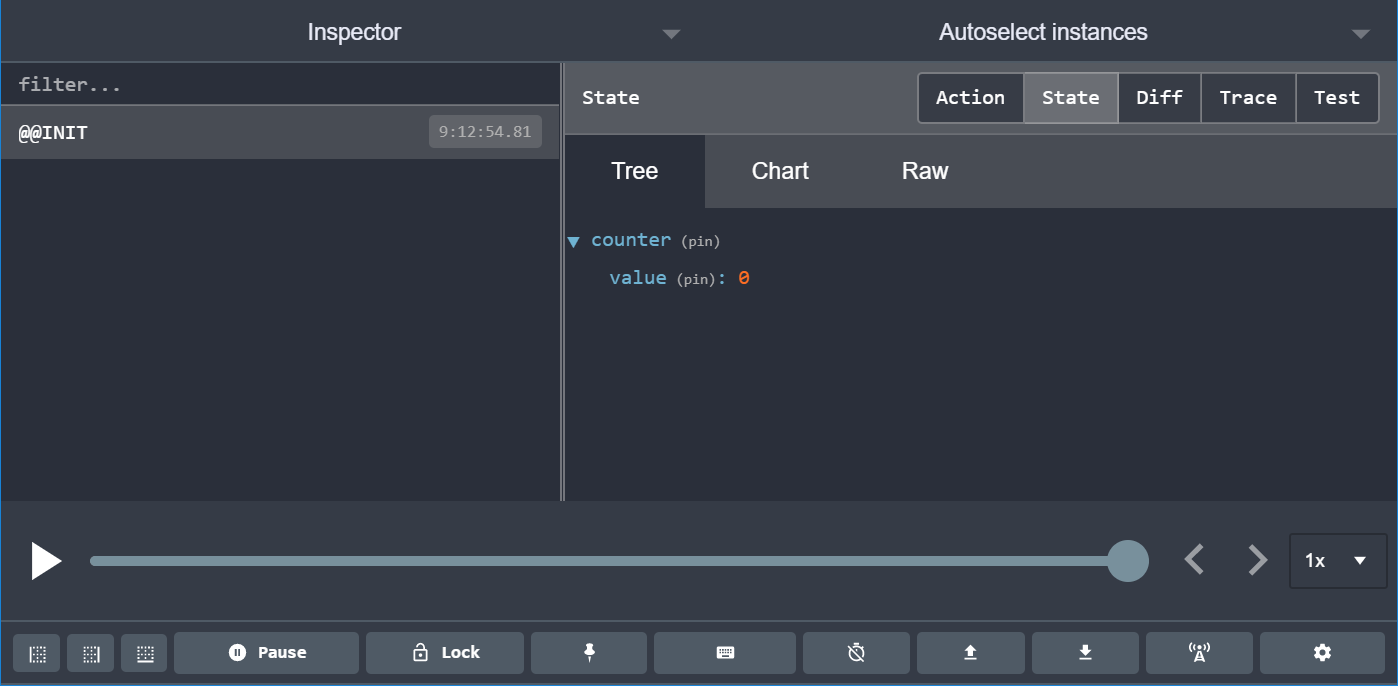 Redux DevTools: initial app state